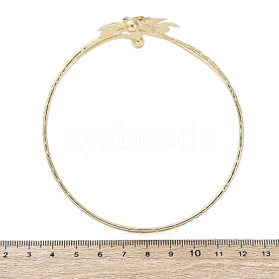 Lotus Alloy Arm Cuff Bangles for Girl Women LS-AJEW-A063-01E-G-1