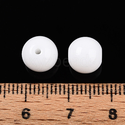 Opaque Solid Color Glass Beads GLAA-N007-8mm-A17-1
