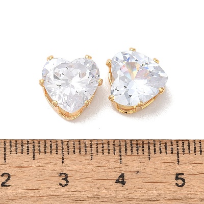 Brass Clear Cubic Zirconia Cabochons LS-STAS-M294-30C-1