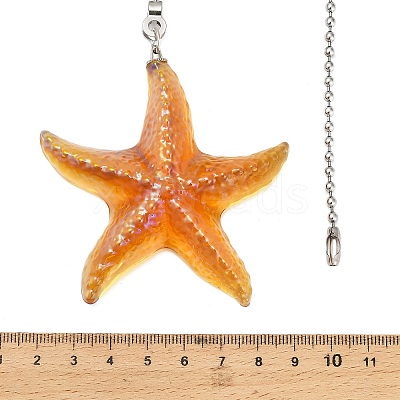 Glass Charms Ceiling Fan Pull Chain Extenders HJEW-H064-01C-P-1