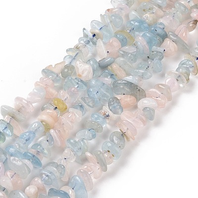 Natural Morganite Chip Beads Strands X-G-E271-84-1