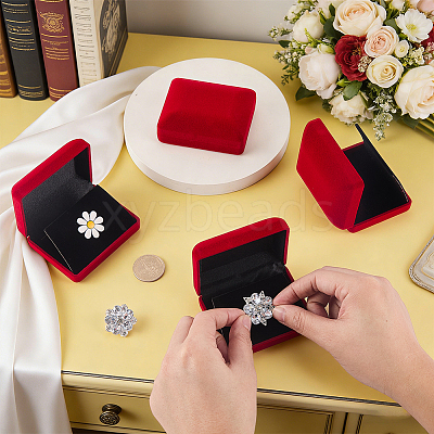 Flocking Jewelry Boxes for Badge CON-WH0112-067C-1