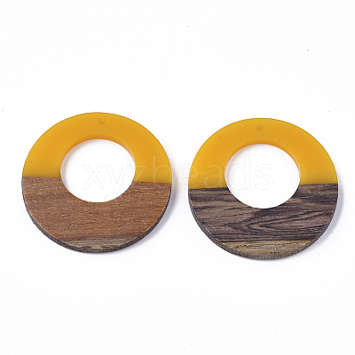 Resin & Walnut Wood Pendants LS-RESI-S358-29B-08-1