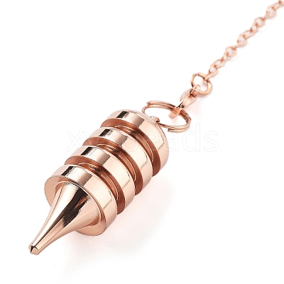 Brass Dowsing Pendulum Big Pointed Cone Pendants KK-H491-02RG-1