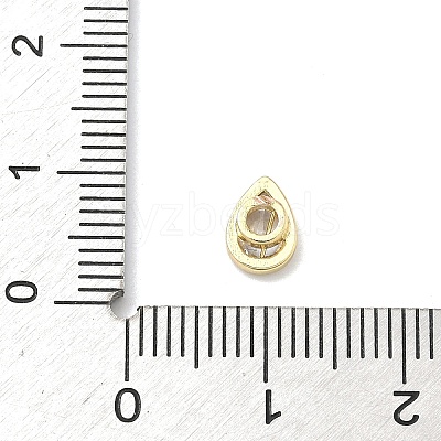 Teardrop Brass Micro Pave Cubic Zirconia Cabochons KK-P345-13G-B02-1
