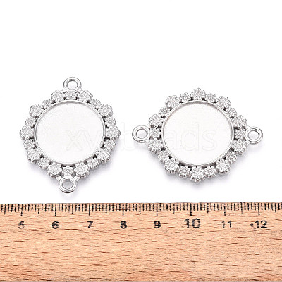 Non-Tarnish 304 Stainless Steel Connector Cabochon Settings STAS-N114-03P-1