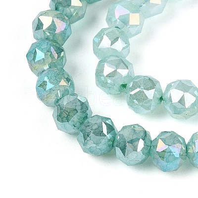 Anti-Tarnish Electroplate Glass Beads Strands GLAA-N064-6mm-08-1