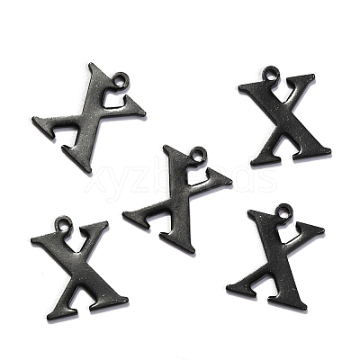 304 Stainless Steel Alphabet Charms STAS-H122-X-EB-1