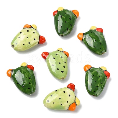 10Pcs 2 Colors Handmade Porcelain Beads PORC-CJ0001-23-1