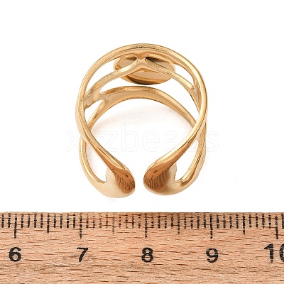 304 Stainless Steel Cuff Ring Components SA-CBA76C4-02G-01-1