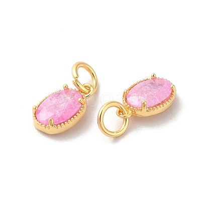 Real 18K Gold Plated Brass Micro Pave Cubic Zirconia Pendants KK-M243-07G-02-1
