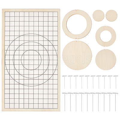 1 Set Wood Blank Coaster Sets AJEW-OC0005-52-1