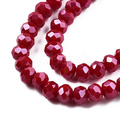 Electroplate Glass Beads Strands EGLA-A034-P4mm-A22-1