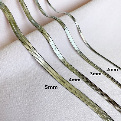 304 Stainless Steel Snake Chain Necklaces for Women WG80FEF-26-1