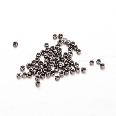 Rondelle Brass Crimp Beads KK-L134-33B-01-1