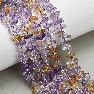 Natural Ametrine Beads Strands G-Z124-A02-02-1