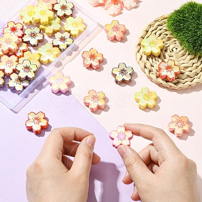 30Pcs Opaque Acrylic Beads MACR-CJ0002-19-1
