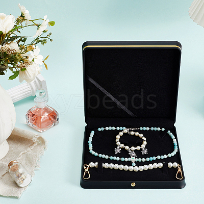Imitation Leather Pure Color Flip-open Gift Boxes CON-WH0095-238A-02-1