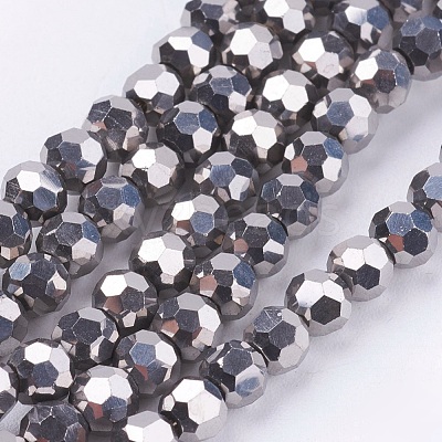 Electroplate Glass Bead Strands X-EGLA-R042-4mm-06-1