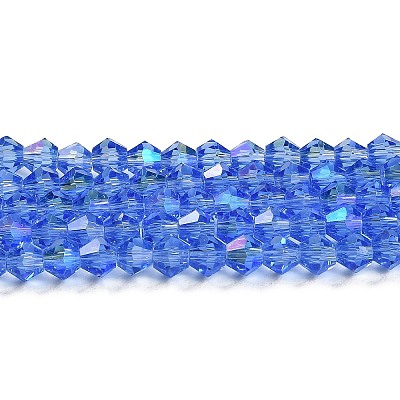 Transparent Electroplate Glass Beads Strands EGLA-A039-T2mm-L07-1