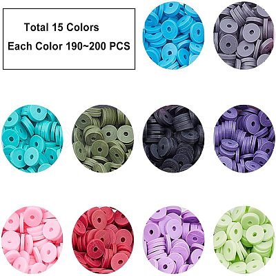 Handmade Polymer Clay Beads CLAY-JP0001-03-6mm-1