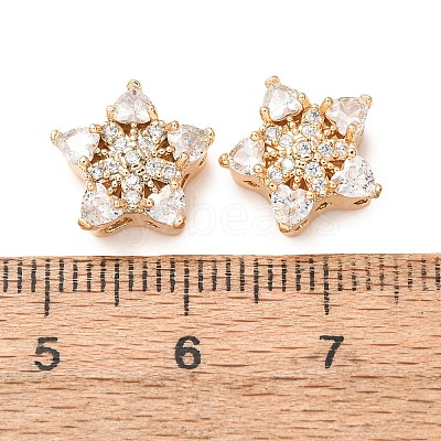 Brass Micro Pave Cubic Zirconia Beads CU-CBAEC99-33G-03-1