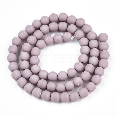 Opaque Glass Beads Strands GLAA-T032-P6mm-MD07-1