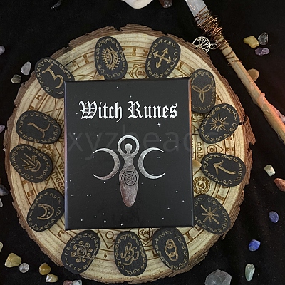 Wood Witch Runes AJEW-E052-02-1