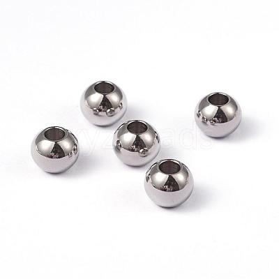 Tarnish Resistant Round 202 Stainless Steel Beads STAS-O091-C-04P-1