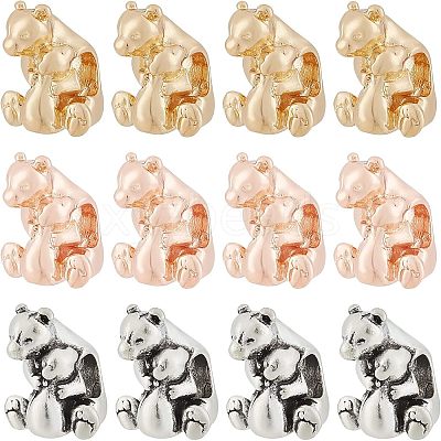 30Pcs 3 Colors Rack Plating Alloy European Beads MPDL-FH0001-09-1
