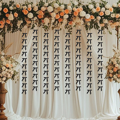 Bowknot Polyester Hanging Streamer DIY-WH0349-504B-1