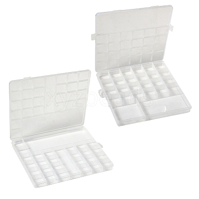 2Pcs 2 Style Transparent Plastic Bead Containers CON-SZ0001-29-1