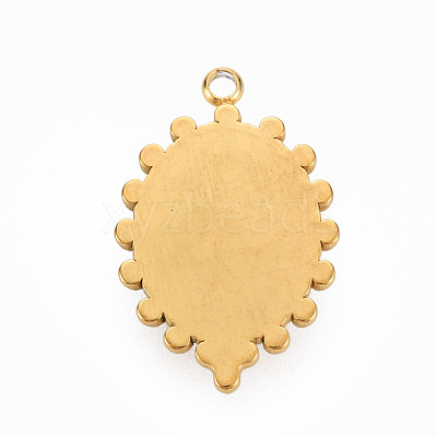 304 Stainless Steel Pendants STAS-N087-42H-1