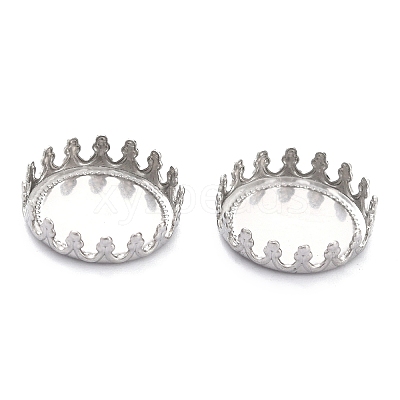 Non-Tarnish 304 Stainless Steel Cabochon Settings STAS-Y001-06A-P-1