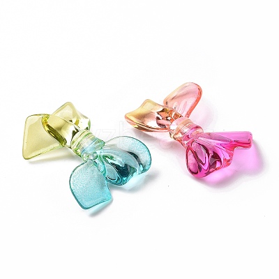 Two Tone Transparent Acrylic Beads X-OACR-P011-01A-1