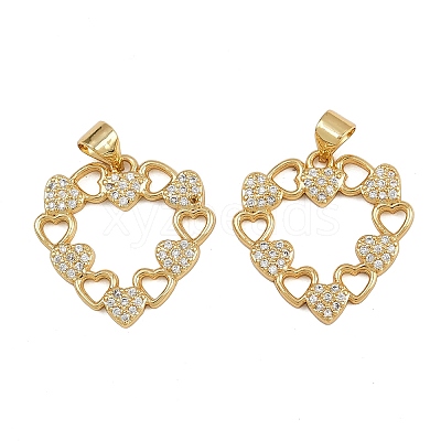 Brass Micro Pave Cubic Zirconia Pendants ZIRC-I367-12G-08-1