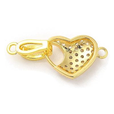 Rack Plating Brass Micro Pave Clear Cubic Zirconia Enhancer Shortener Bails KK-H447-10G-1