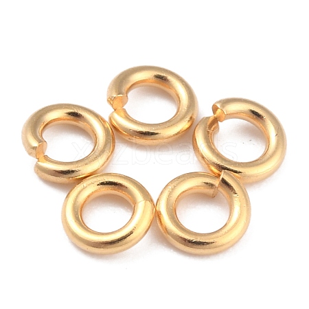 Rack Plating Brass Jump Rings KK-O139-18K-G-1