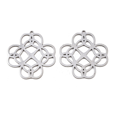 Hollow 201 Stainless Steel Pendants STAS-I364-17P-1