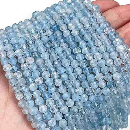 Natural Aquamarine Beads Strands G-L587-A02-02-1