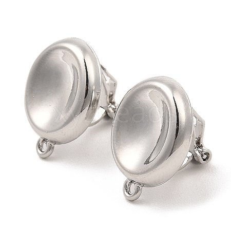 Alloy Clip-on Earring Findings FIND-L015-009P-1