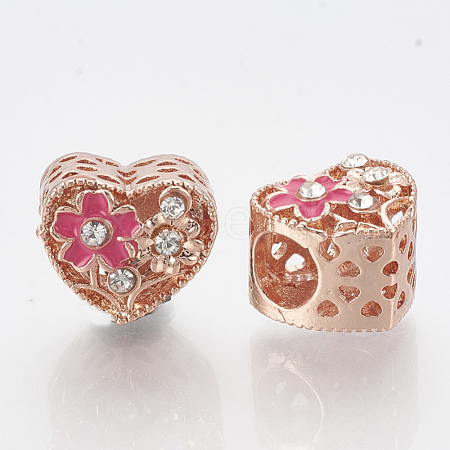 Alloy Rhinestone European Beads MPDL-Q209-025RG-1