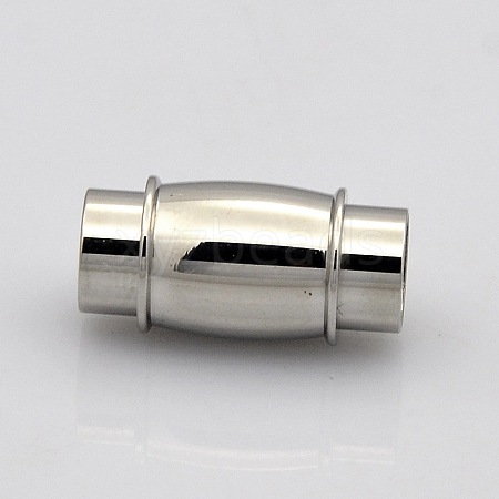 Tarnish Resistant Column with Barrel 304 Stainless Steel Magnetic Clasps with Glue-in Ends STAS-N014-07-5mm-1