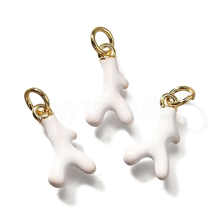 Brass Enamel Pendants KK-Q043-28A-01-1