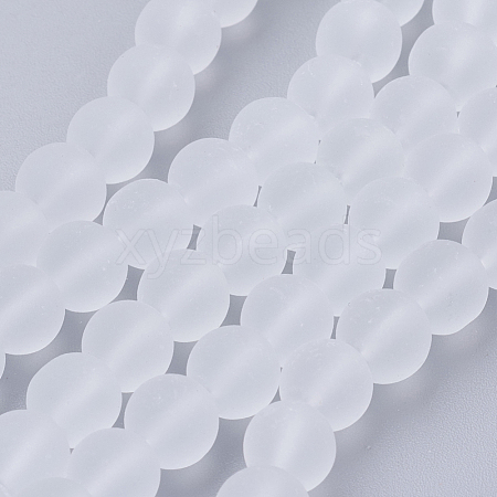 Transparent Glass Bead Strands GLAA-S031-8mm-13-1