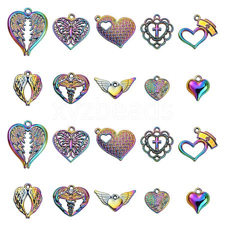 20Pcs 10 Styles Plated Alloy Pendants PALLOY-CJ0002-17-1