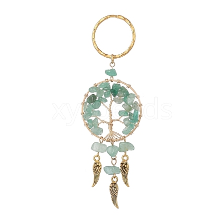 Woven Net/Web with Wing Pendant Keychain KEYC-JKC00481-03-1