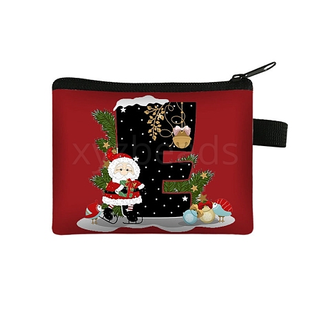 Christmat Letter Printed Polyester Wallets with Zipper PW-WGB27ED-05-1