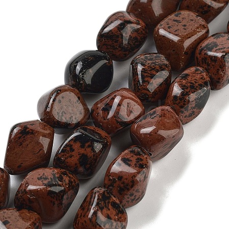 Natural Mahogany Obsidian Beads Strands G-Z061-A05-01-1