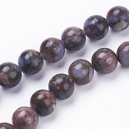 Natural Glaucophane Beads Strands G-G735-54-4mm-1